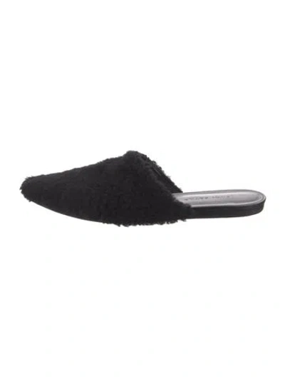 Pre-owned Jenni Kayne Wool Mules In Black