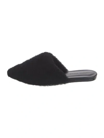 Pre-owned Jenni Kayne Wool Mules In Black