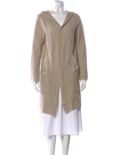 Pre-owned Jenni Kayne Wool Open Front Sweater In Brown