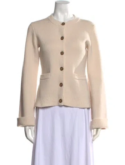 Pre-owned Jenni Kayne Wool Open Front Sweater In Neutrals
