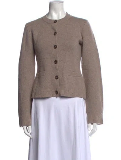 Pre-owned Jenni Kayne Wool Open Front Sweater In Neutrals