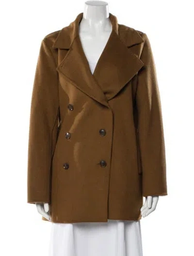 Pre-owned Jenni Kayne Wool Peacoat In Brown