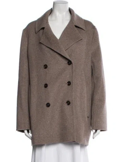 Pre-owned Jenni Kayne Wool Peacoat In Brown