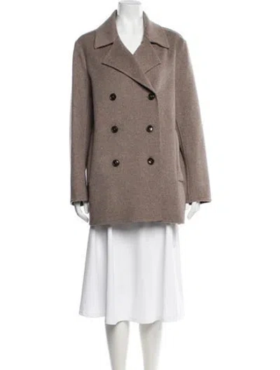 Pre-owned Jenni Kayne Wool Peacoat In Gray