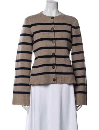 Pre-owned Jenni Kayne Wool Striped Sweater In Blue