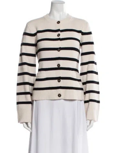 Pre-owned Jenni Kayne Wool Striped Sweater In Neutral