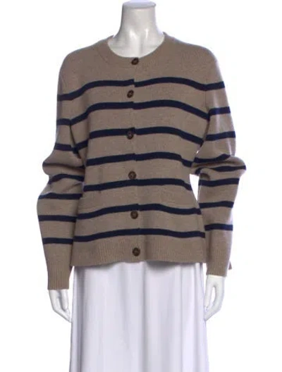 Pre-owned Jenni Kayne Wool Striped Sweater W/ Tags In Brown