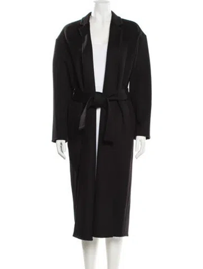 Pre-owned Jenni Kayne Wool Trench Coat In Black
