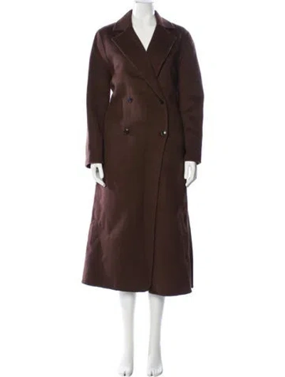 Pre-owned Jenni Kayne Wool Trench Coat W/ Tags In Brown