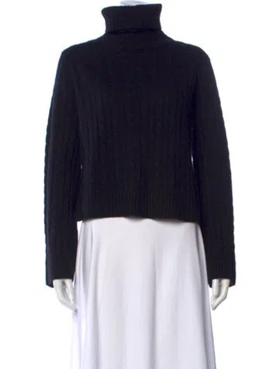 Pre-owned Jenni Kayne Wool Turtleneck Sweater In Black