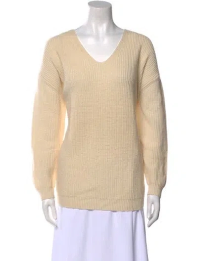 Pre-owned Jenni Kayne Wool V-neck Pullover In Neutral