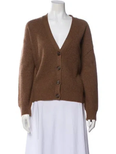 Pre-owned Jenni Kayne Wool V-neck Sweater In Brown