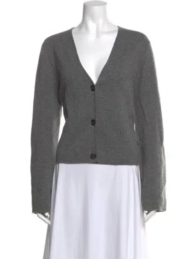 Pre-owned Jenni Kayne Wool V-neck Sweater In Grey