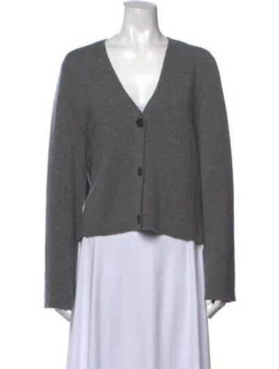 Pre-owned Jenni Kayne Wool V-neck Sweater W/ Tags In Grey