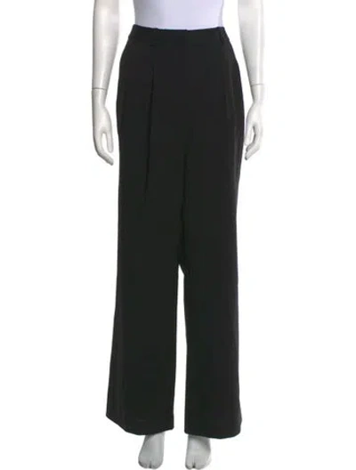 Pre-owned Jenni Kayne Wool Wide Leg Pants In Black