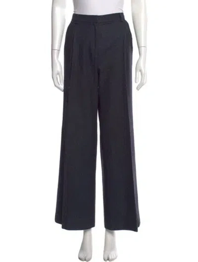 Pre-owned Jenni Kayne Wool Wide Leg Pants In Blue