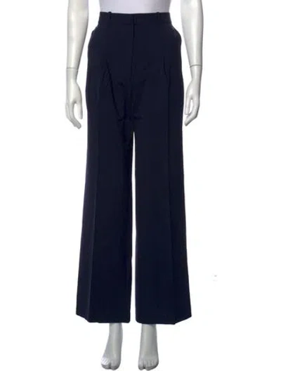Pre-owned Jenni Kayne Wool Wide Leg Pants In Blue