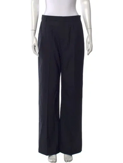 Pre-owned Jenni Kayne Wool Wide Leg Pants In Blue