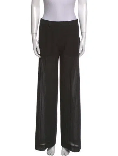 Pre-owned Jenni Kayne Wool Wide Leg Pants In Gray