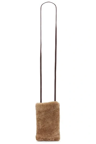 Jenni Kayne Yves Shearling Pouch In Camel