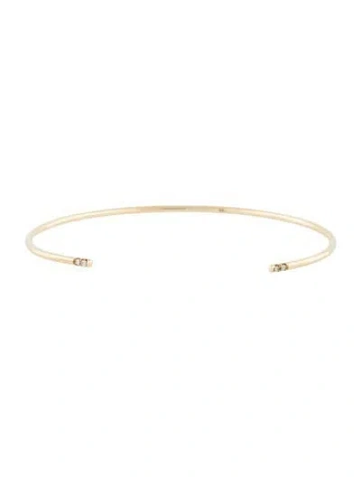 Pre-owned Jennie Kwon Designs 14k Diamond Mini Equilibrium Cuff, 5.25" In Multi
