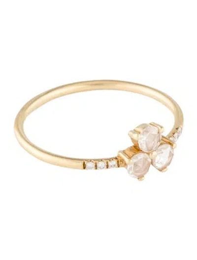 Pre-owned Jennie Kwon Designs 14k Diamond Triad Equilibrium Ring In Multicolor