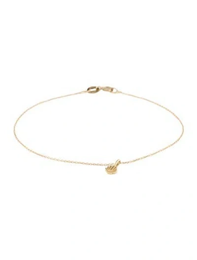 Pre-owned Jennie Kwon Designs 14k Petite Shell Charm Bracelet, 7" In Multi