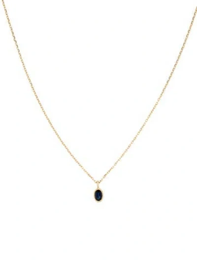 Pre-owned Jennie Kwon Designs 14k Sapphire Pendant Necklace, 18" In Multi