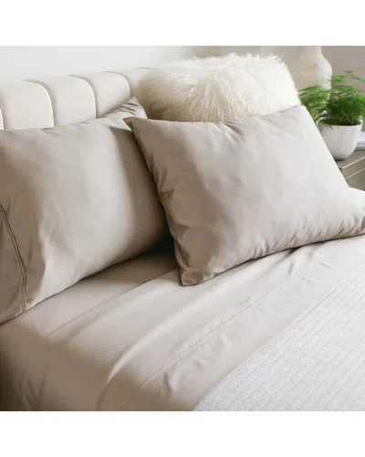 Jennifer Adams 1000 Thread Count Botanical Dream Bamboo Blend Sheet Set In White