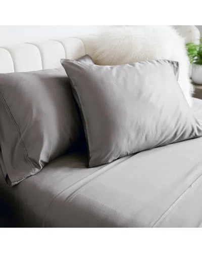 Jennifer Adams 1000 Thread Count Botanical Dream Bamboo Blend Sheet Set In Gray