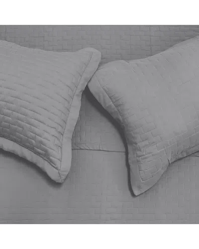 Jennifer Adams 126 Gsm Thread Count Eternal Madison Quilted Sham In Gray