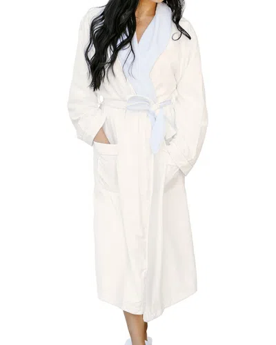 Jennifer Adams 132 Gsm Thread Count Ultra Soft Plush Bathrobe In White