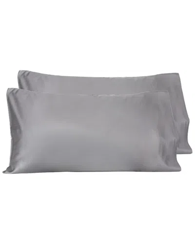 Jennifer Adams 400 Thread Count 2pc Cotton Sateen Pillowcase Set In Gray