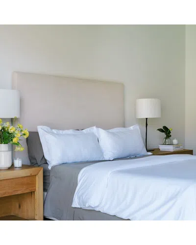 Jennifer Adams 400 Thread Count Cotton Sateen Duvet Set In Blue