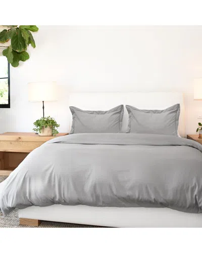 Jennifer Adams 90 Gsm Thread Count Essentials Duvet Set In Gray