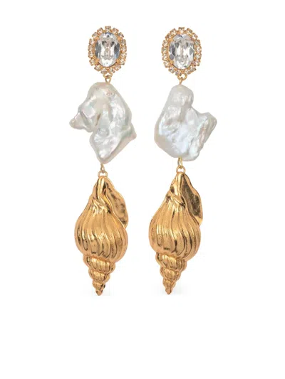 Jennifer Behr Embellished Earrings In Gold