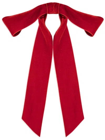 Jennifer Behr Adley Bow Barrette In Red