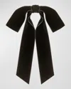 Jennifer Behr Bow-detailing Velvet Head Piece In Black