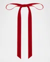 Jennifer Behr Aida Velvet Bow Barrette In Red