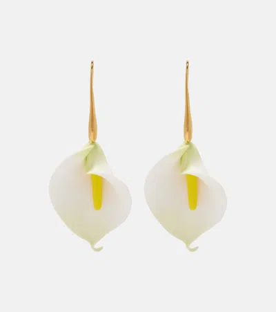 Jennifer Behr Alexia Floral Drop Earrings In Gold