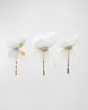 Jennifer Behr Allira Butterfly Bobby Pin Set In Cream