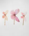 Jennifer Behr Allira Bobby Pin Set In Pink