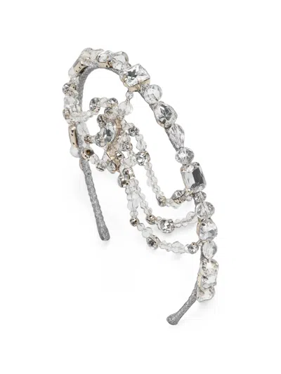 Jennifer Behr Ameerha Crystal-embellished Headpiece In Metallic