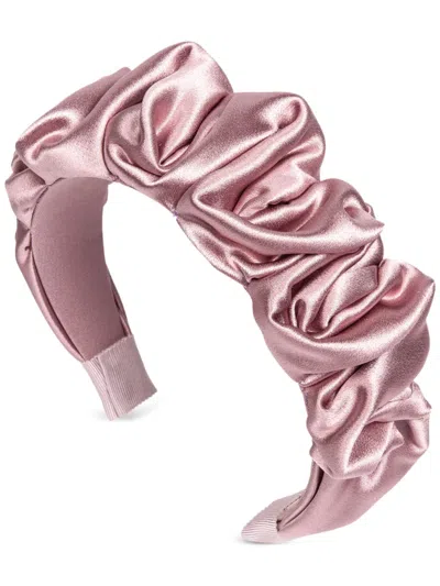 Jennifer Behr Amelia Silk-satin Headband In Purple