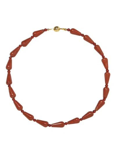 Jennifer Behr Anisha Necklace In Red
