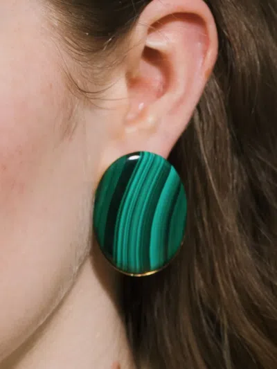 Jennifer Behr Audra Earrings In Green