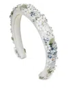 Jennifer Behr Aurellia Tulle Embellished Headband In Neutrals