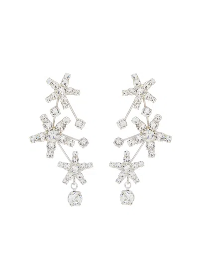 Jennifer Behr Azar Crystal-embellished Rhodium-plated Drop Earrings In Silver