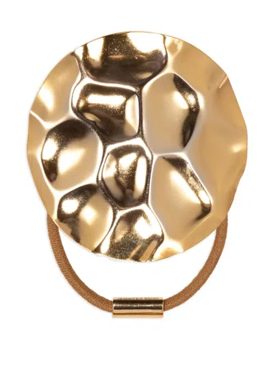 Jennifer Behr Azra Scrunchie In Gold