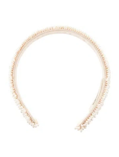 Pre-owned Jennifer Behr Beaded Headband In Neutrals
